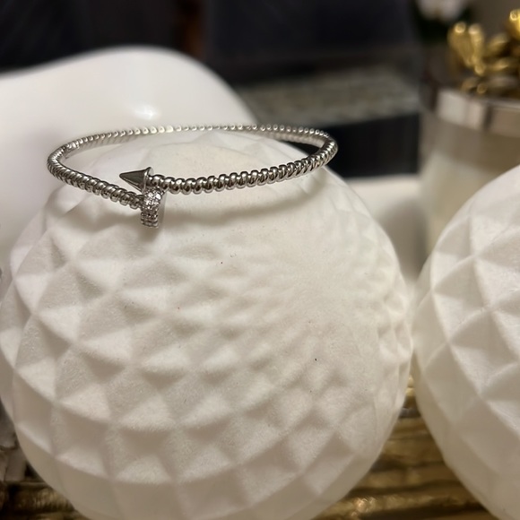 Screw Roped Detail Bangle 14k Silver Plated - Picture 6 of 11